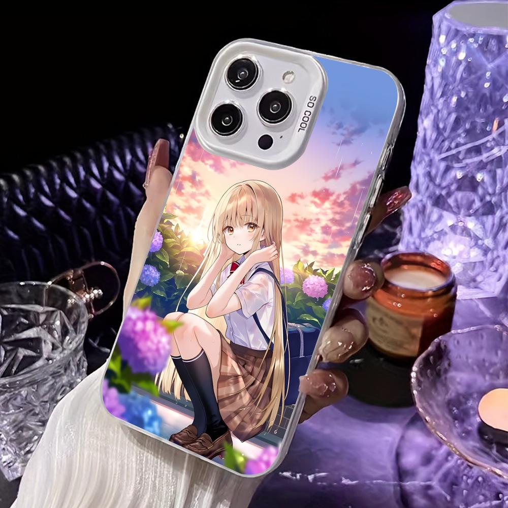 Чехол для телефона Angel Mahiru Shina для iPhone 17 16 15 14 13 12 11 X XR XS Air Pro Max Plus Белый Цветной Серебристый Чехол