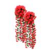 2pcs Artificial Wisteria Wreaths Hanging Flowers Bunch, Fake Plants for Garden Wall Wedding Inside Home Door Decoration