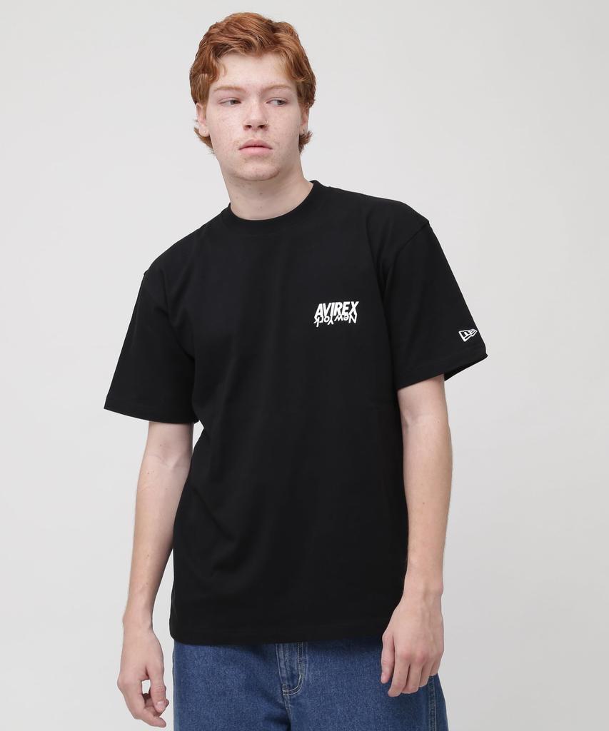 NEWERA NEWERA NEWYORK New Era Short Sleeve New York L 010 Black [Avirex] S/S T-SHIRT T-Shirt 783-4134063 Men's