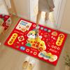 Snake Pattern Spring Festival Door Mat Cartoon Entrance Feet Mat Snake Year Floor Mat  Holiday