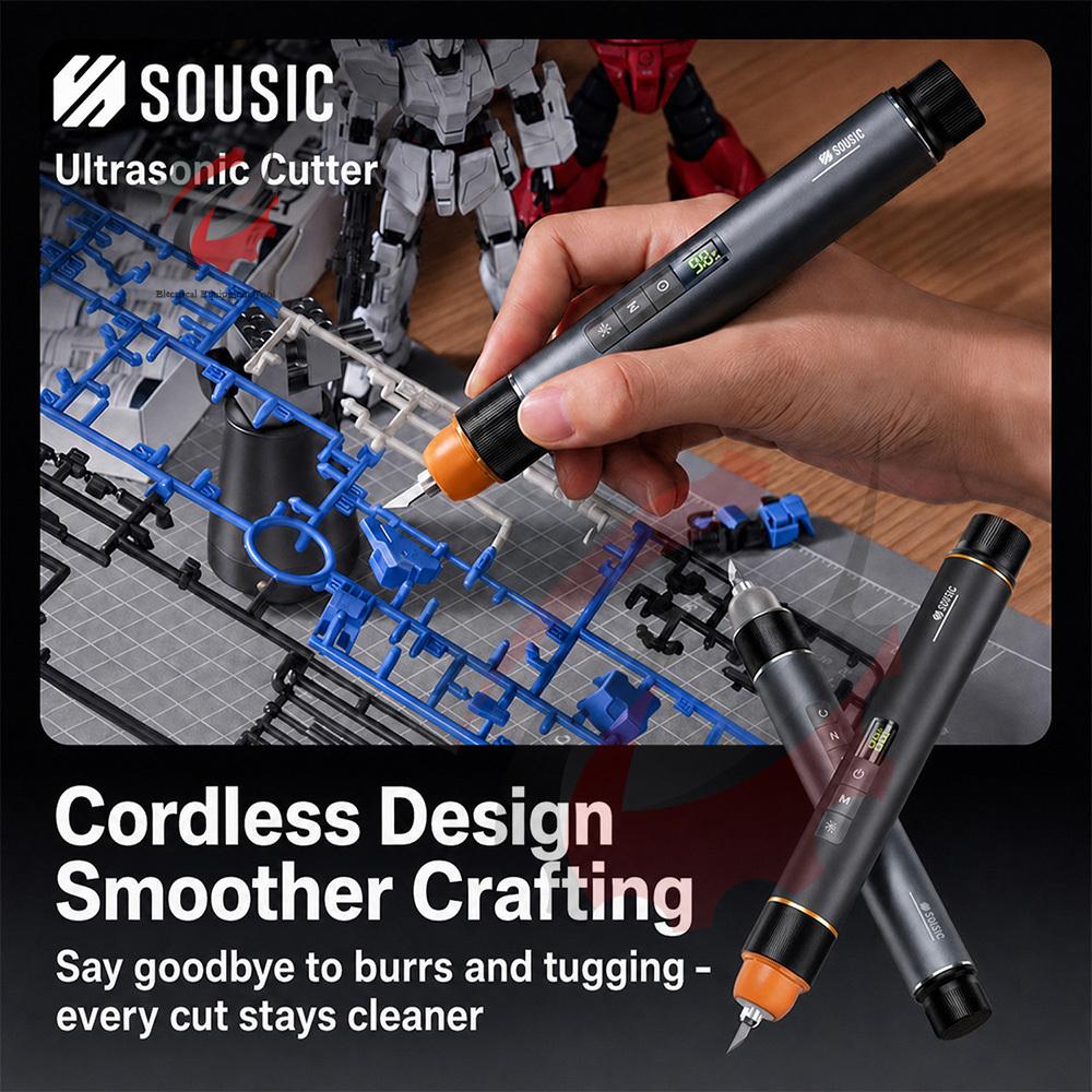 DC 5V High Power Ultrasonic Cutter Wireless Portable 3400mAh For 3D Resin Plastic Wood DIY Tool With Grinding Function