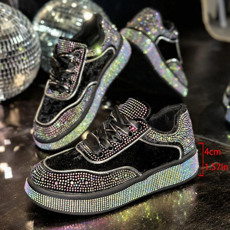 New Versatile Plus-size Women's Casual Shoes with Rhinestones