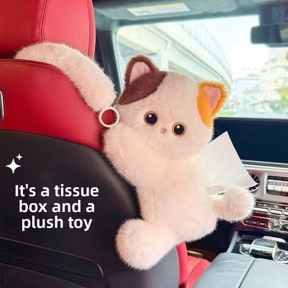 Cute Doll Car Tissue Box 30cm Hanging Tissue Box Tissue Storage Bag Headrest