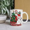 11oz White Ceramic Drinking Mug with Smooth Handle, Double-Sided Print and Glossy Surface for Coffee Lovers and Home Use