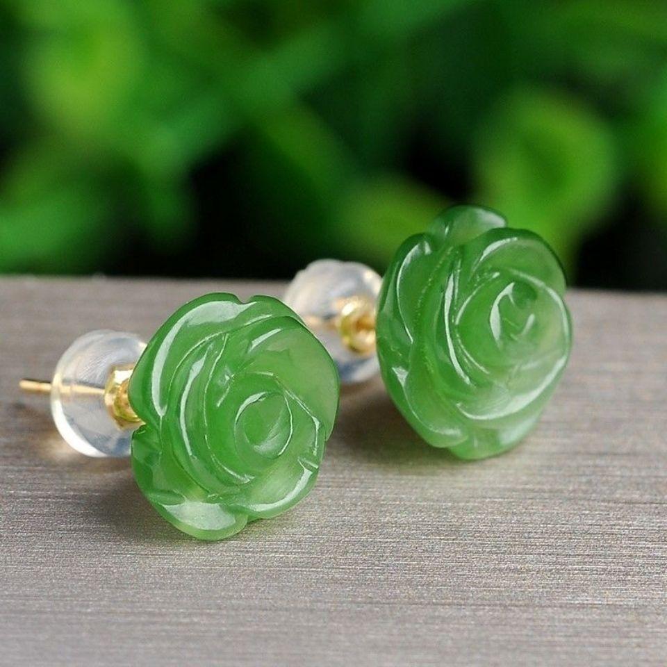 Серьги с цветком розы Женские серьги