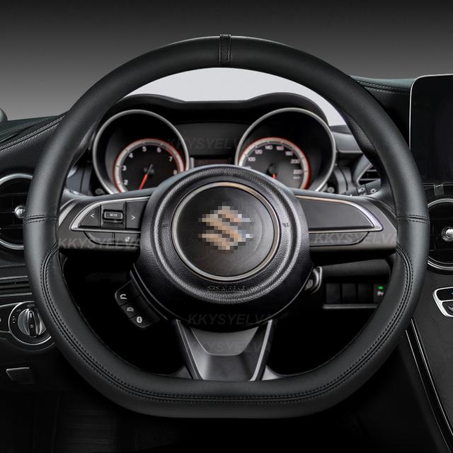 Чехол на руль автомобиля из микрофибры D-образной формы 38 см для Suzuki Swift 2017 2018 Sport Auto Accessories