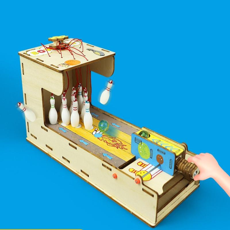 1 Набор Физических Научных Игрушек DIY Набор для Боулинга Научный Эксперимент Образовательная Модель Головоломка Игрушка Для Детей Подарок