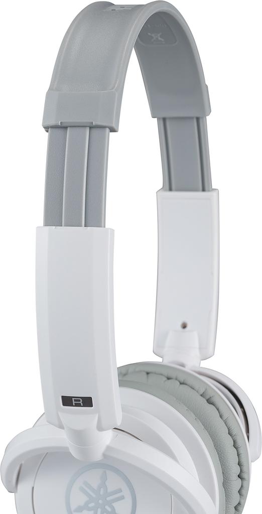 Yamaha Features powerful sound and rich and a comfortable fit for extended Includes a stereo adapter HPH-100WH headphones, white. tone, use. plug.