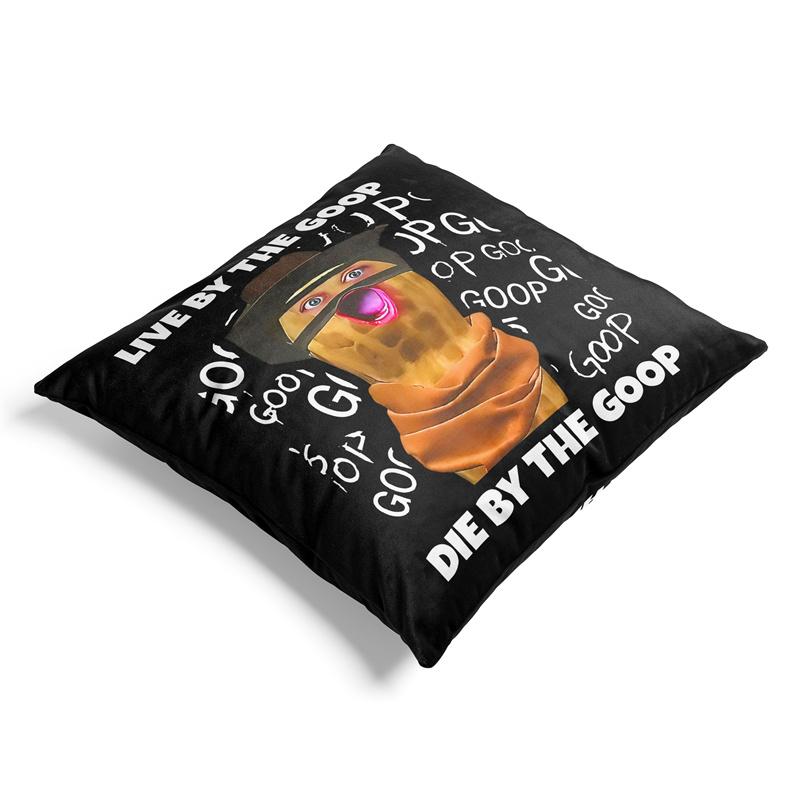 Aertemisi Burnt Peanut Live By The Goop Pillow Cover Die By The Goop Funny Meme Cowboy Cushion Case Throw Pillow Cover