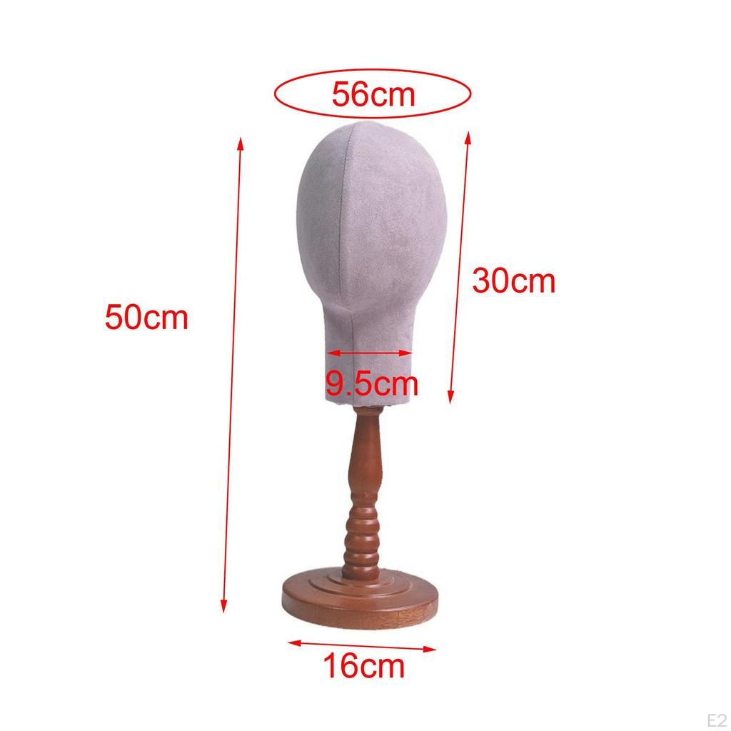 Mannequin Head Stand for Caps Wig Holder Home Multipurpose Steady with Wood Base Display Rack