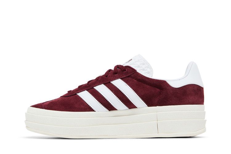 Женские кроссовки adidas Gazelle Bold Shadow Red (Женский) Теневой Красный/Обувной Белый/Базовый Белый