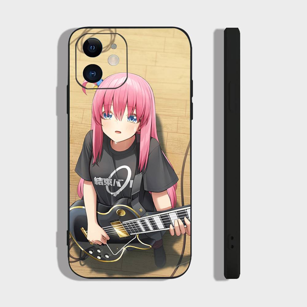 Чехол для телефона Gotou Hitori Аниме B-Bocchi The Rock Для iPhone 17 Air 16 15 14 13 Pro Max 11 12 Черный Силиконовый Чехол