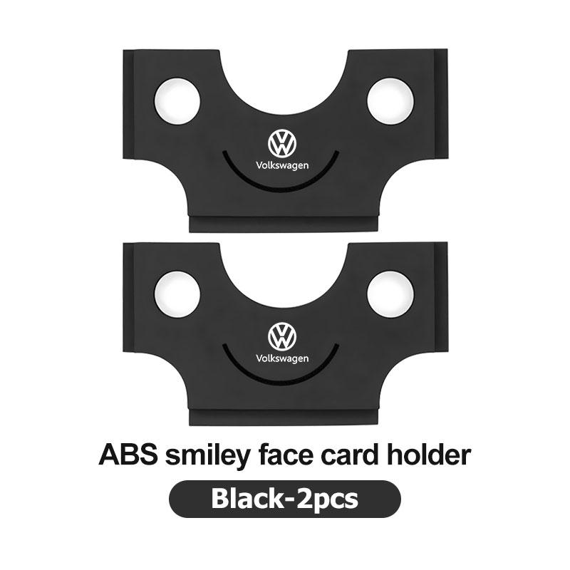 WET1 For Volkswagen VW ABS Car Logo Card Holder Credit Card Storage Case Car Styling Scirocco Passat Polo B5 B6 B7 CC Tiguan Sharan