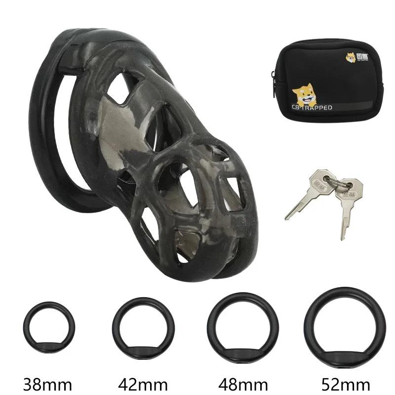 Soft Silicone Chastity Device Adjustable Cock Cage Lock for Men BDSM Discreet Fetish Training Adult Toy sextoy chastity cage