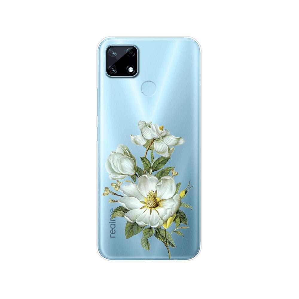 Для Realme C12 C25 C25S 7i Global Чехол Силиконовая задняя крышка для Realme Narzo 20 30A Чехол для телефона ТПУ Мягкий чехол-бампер Etui