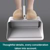 3-in-1 Broom Dustpan Set with Built-in Comb Teeth Long Handle Adjustable Extension Poles Retractable Floor