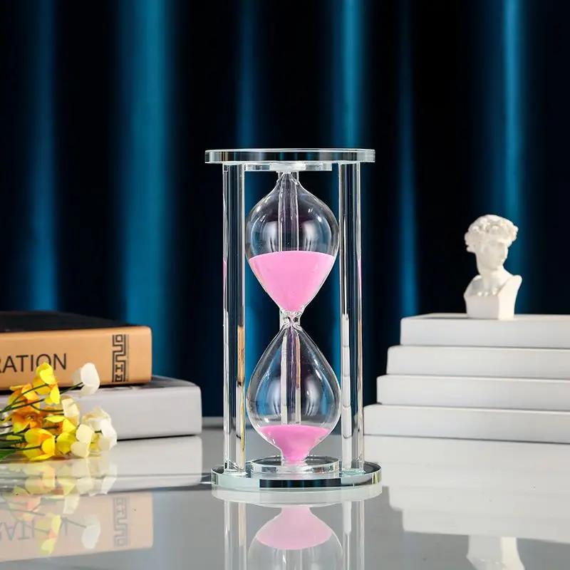 15-60 Minutes Hourglass Sand Timer Kitchen School Modern Crystal Hour Glass Sandglass Sand Clock Tea Timers Home Decoration Gift2