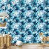 Ink wallpaper turquoise, blue, celadon and navy blue 50x1000