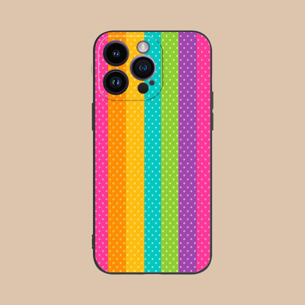 Розовый чехол для мобильного телефона с точками в форме сердца для iPhone 17 16 15 14 13 12 11 X XR XS 8 7 Air Pro Max Plus Mini Цветной чехол Роскошный чехол