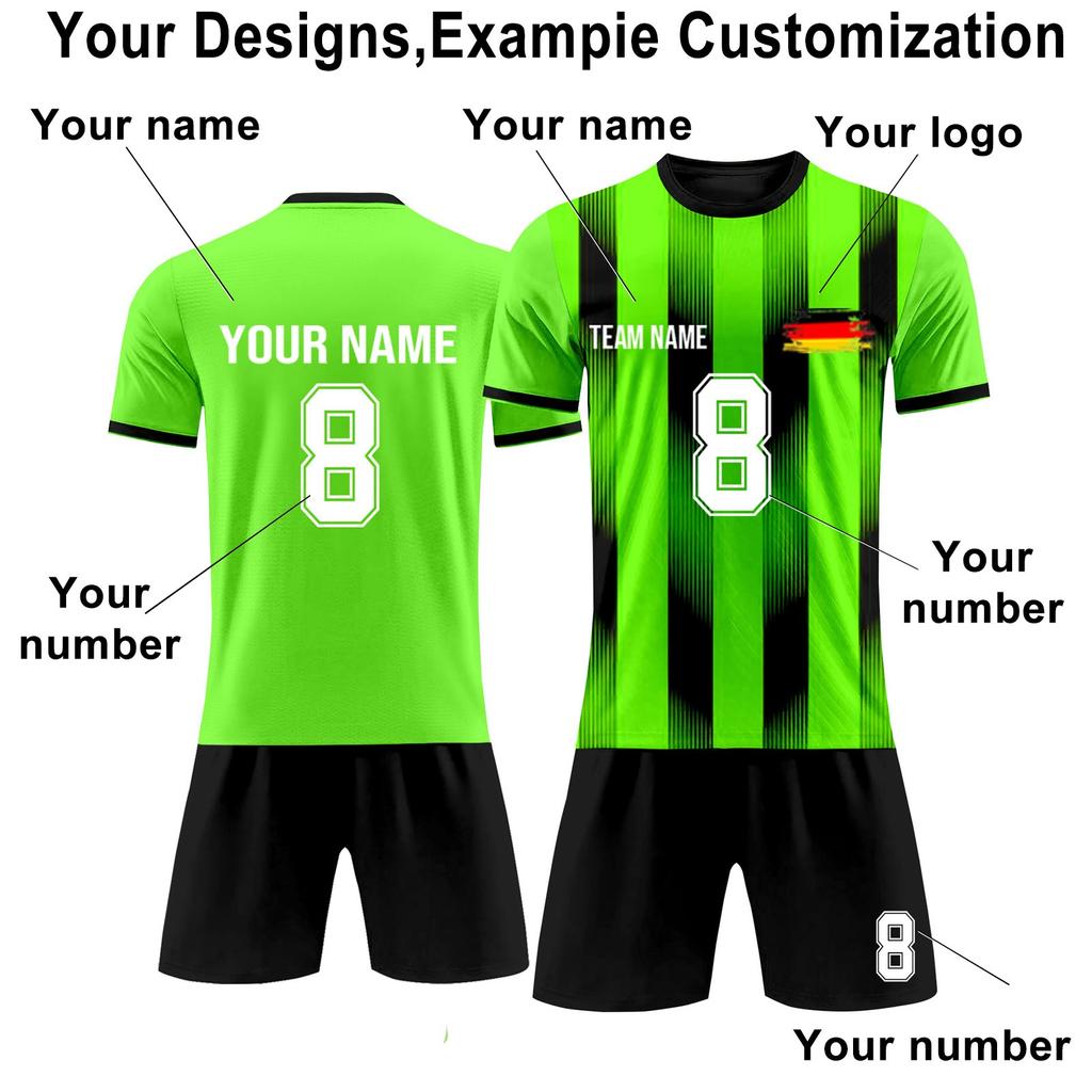 Personalised Shirts Kit Mens Girls With Name Number Custom Football Jerseys For Boys Training Suit