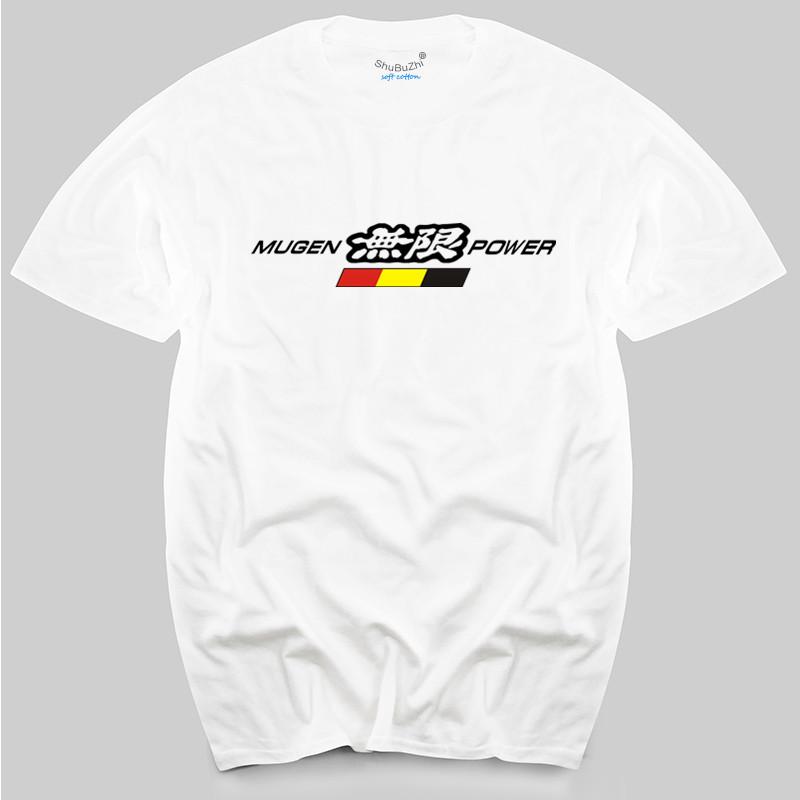 Mugen Power Logo Tshirt Unisexs Top Tees Summer Fashion Brand Teeshirt New Black Tshirt For Male