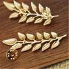 Fashion Exquisite Retro Shirt Classic Brooch Leaves Collar Pin