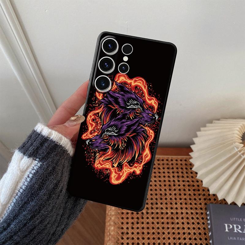 Мягкий силиконовый черный чехол с рисунком животных для Xiaomi Redmi Note 13 Pro Poco C65 Samsung A55 A35 M35 S24 iPhone Camera Защитный противоударный чехол