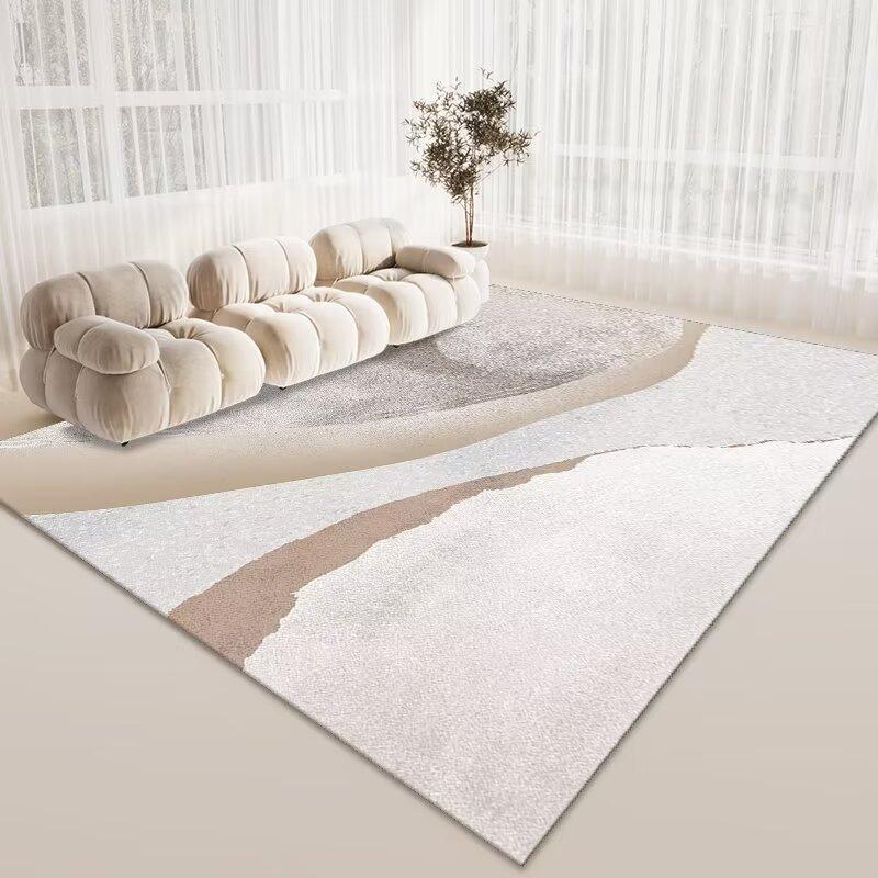 Nordic Style Living Room Sand Coffee Table Carpet, Bedroom Full Of Crystal Velvet Carpet, Study Dining Room Large Area Floor Mat