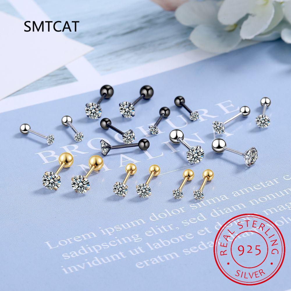 Серьги-гвоздики из серебра S925 с муассанитом 0,5-2 карата, D, 6 крапанов, бриллиант, муассанит, винтовой замок, для женщин, свадебные, ювелирные изделия