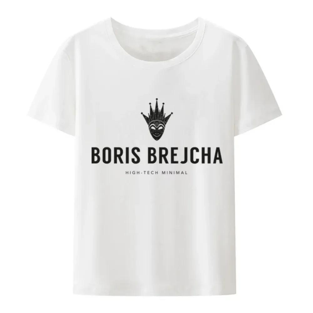 Male Hip-hop Summer Fashion T Hipster Sleeve TopCasual Cool Short Men Tee Shirt Boris Brejcha Dj Mask Tshirt Harajuku