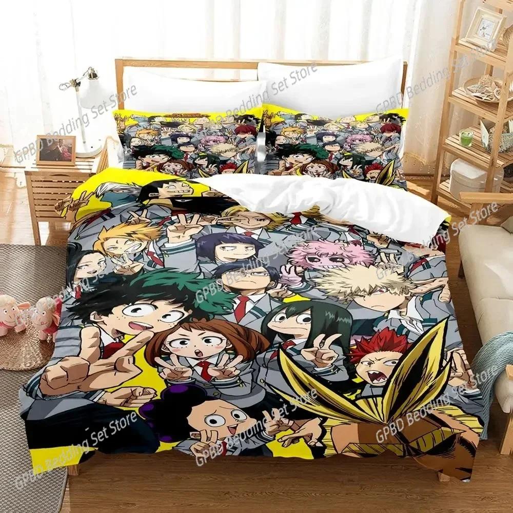 Роскошный Новый 3D-принт My hero academia Комплект постельного белья Односпальный Twin Full Queen King Размер Кавайный Комплект для кровати Спальня Комплекты пододеяльников