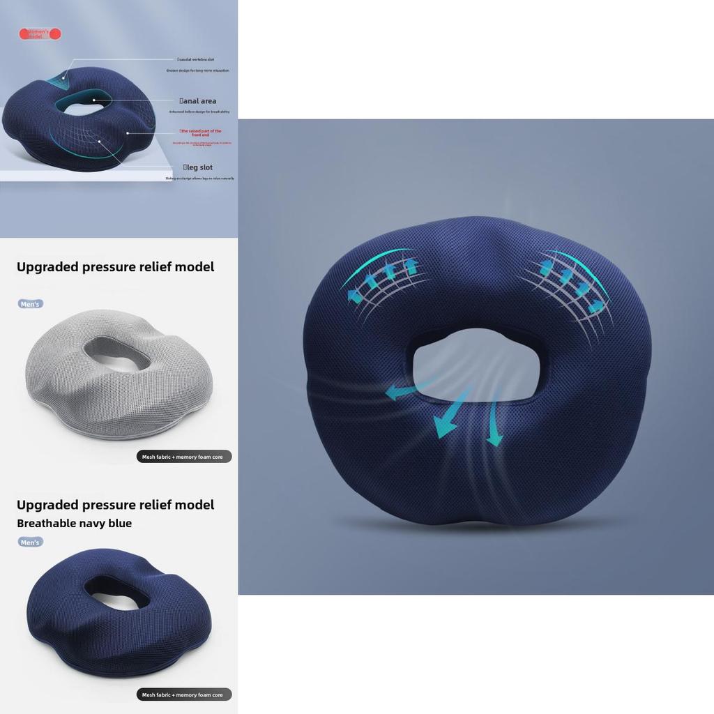 Memory Sponge Seat Cushion Chair Pad With Breathable Mesh For Home Office Use