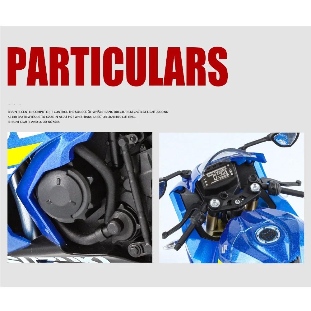 Большой размер 1/9 Suzuki GSX-1000R Alloy Racing Motorcycle Model Diecasts Street Sports Motorcycle Model Simulation Kids Toys Gifts