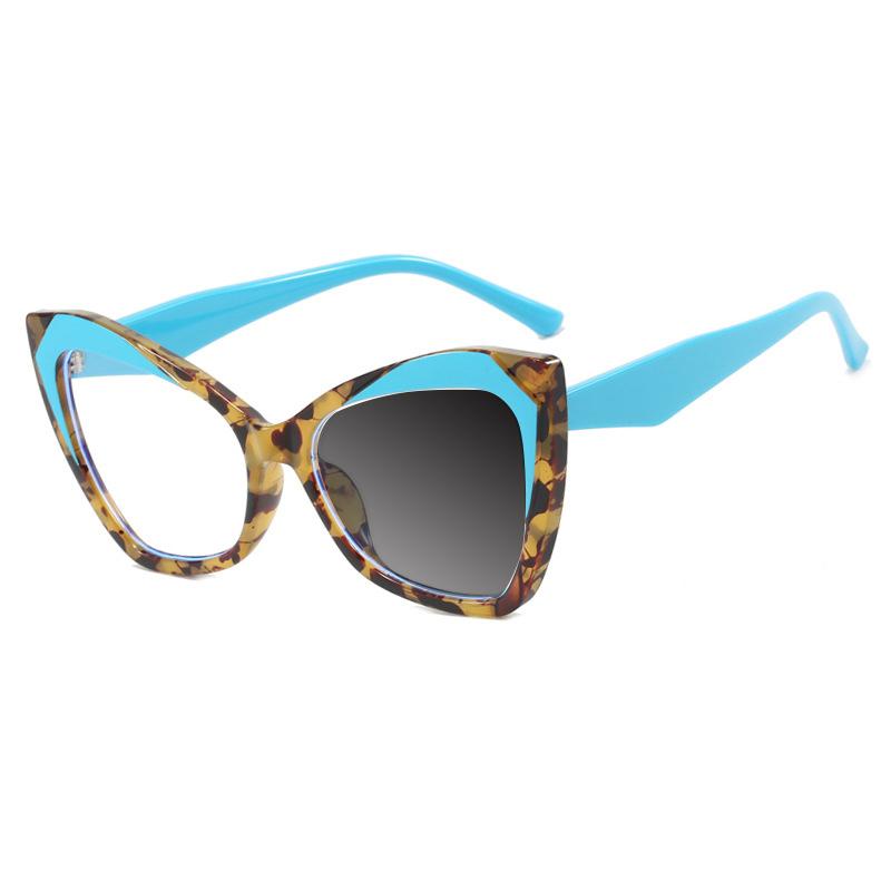 Модные Очки с Рамкой Cat Eye из TR90, Блокирующие Синий Свет, от 0 до +4.5 Диоптрий, Высокое Зрение, Большая Рамка