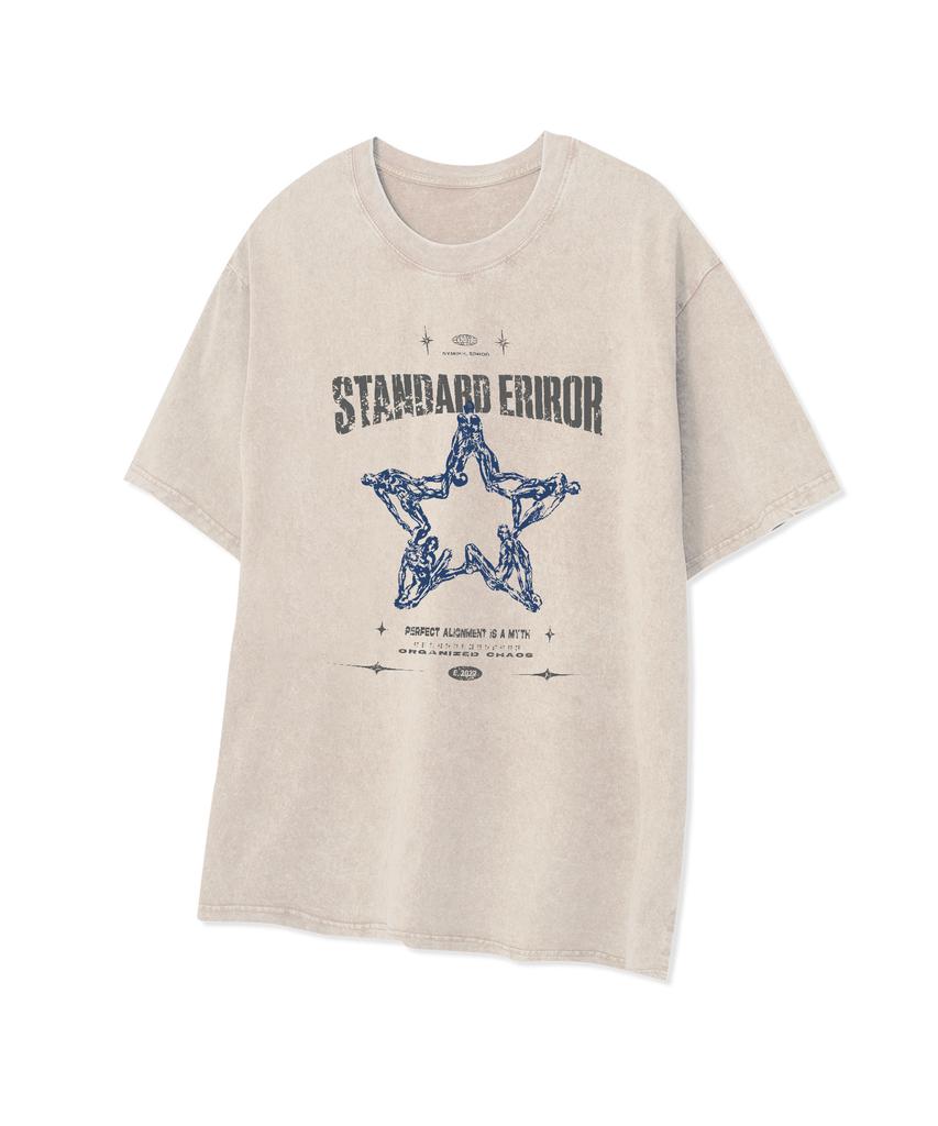 STANDARDERROR 87-Stan337 Винтажная хлопковая футболка с коротким рукавом All Star, пигментная печать (3 цвета)