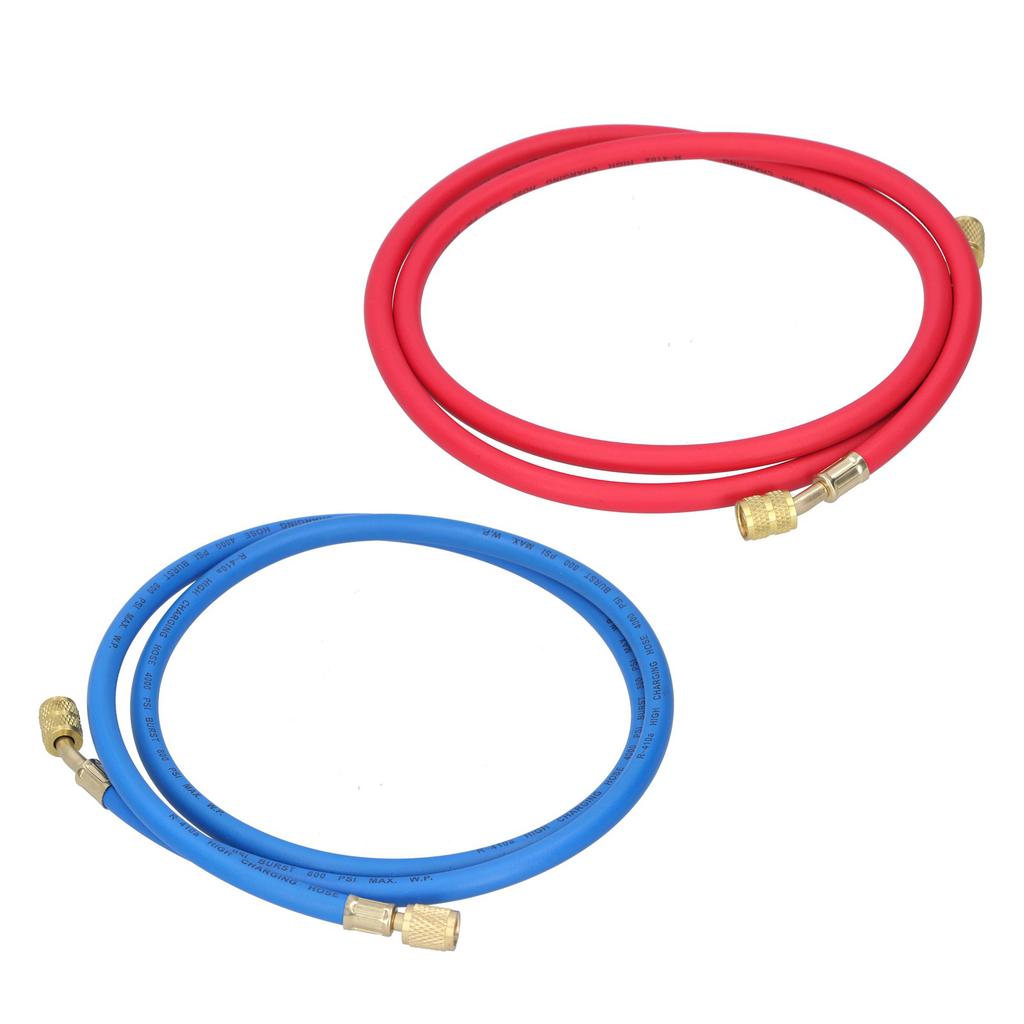 Refrigerant Charging Hose Fluoride Adding Tube Car Air Conditioning Repair Tool Car AccessoriesFor R410 2Pcs 1.5m