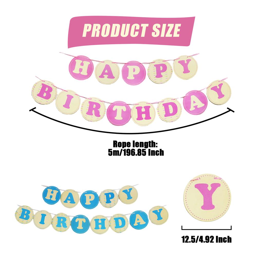 Привлекательный баннер «С Днем рождения» Украшения для баннера для вечеринок по случаю дня рождения Знак для дня рождения