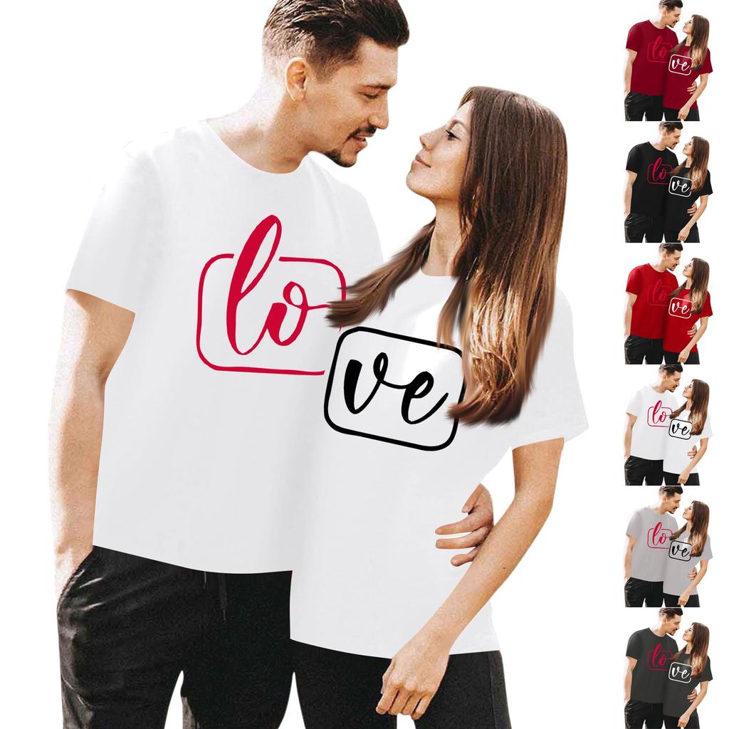 Женская повседневная футболка с круглым вырезом и коротким рукавом с принтом ко Дню святого Валентина