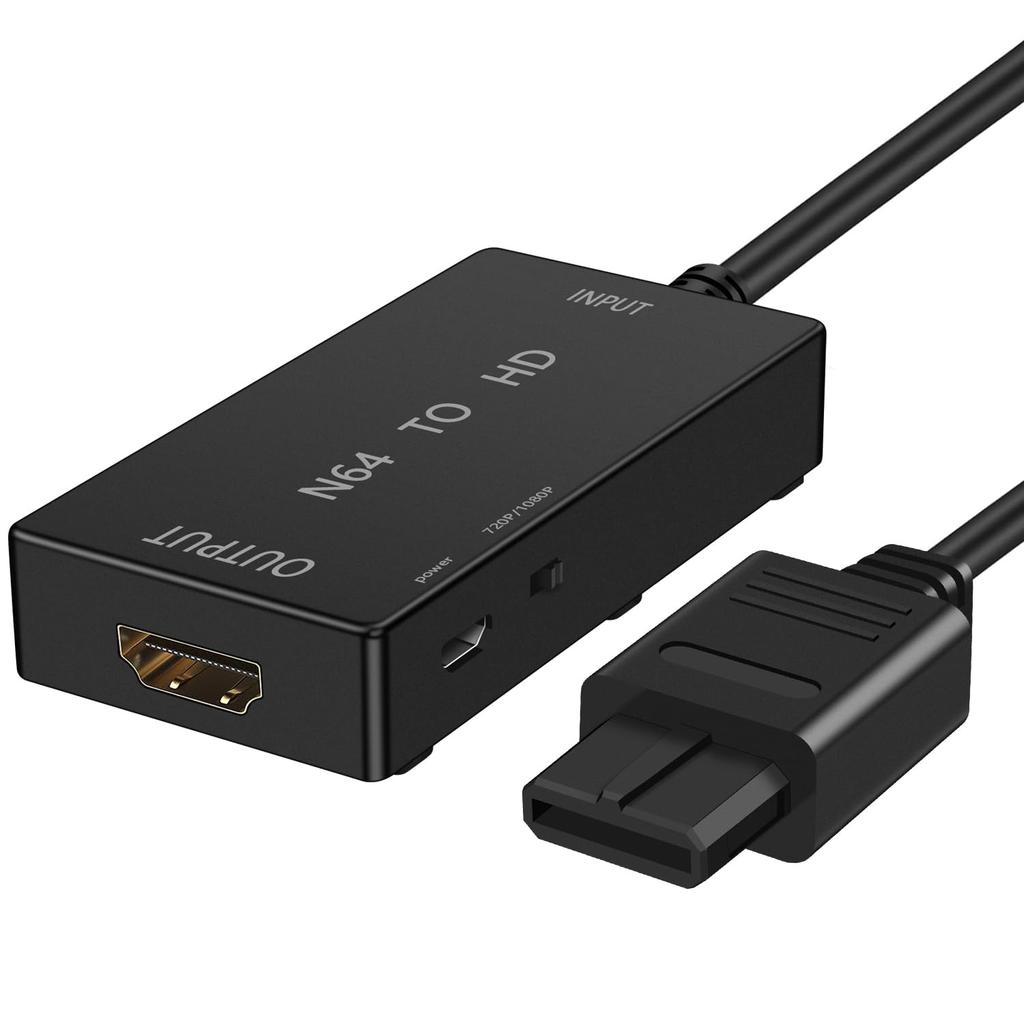 Кабель-конвертер HDTV в HDMI для SFC/N64/GameCube - Поддерживает видеовыход 1080P - Адаптер HDMI - Черный (Кабель USB-Micro в комплекте)