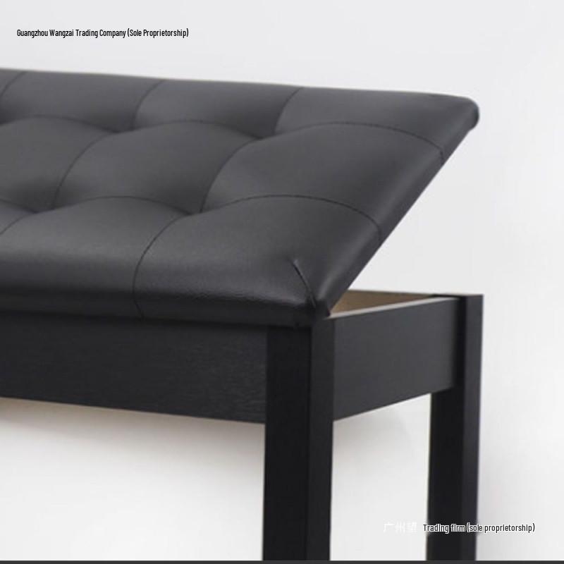 Регулируемый кожаный музыкальный стул с ящиком для хранения