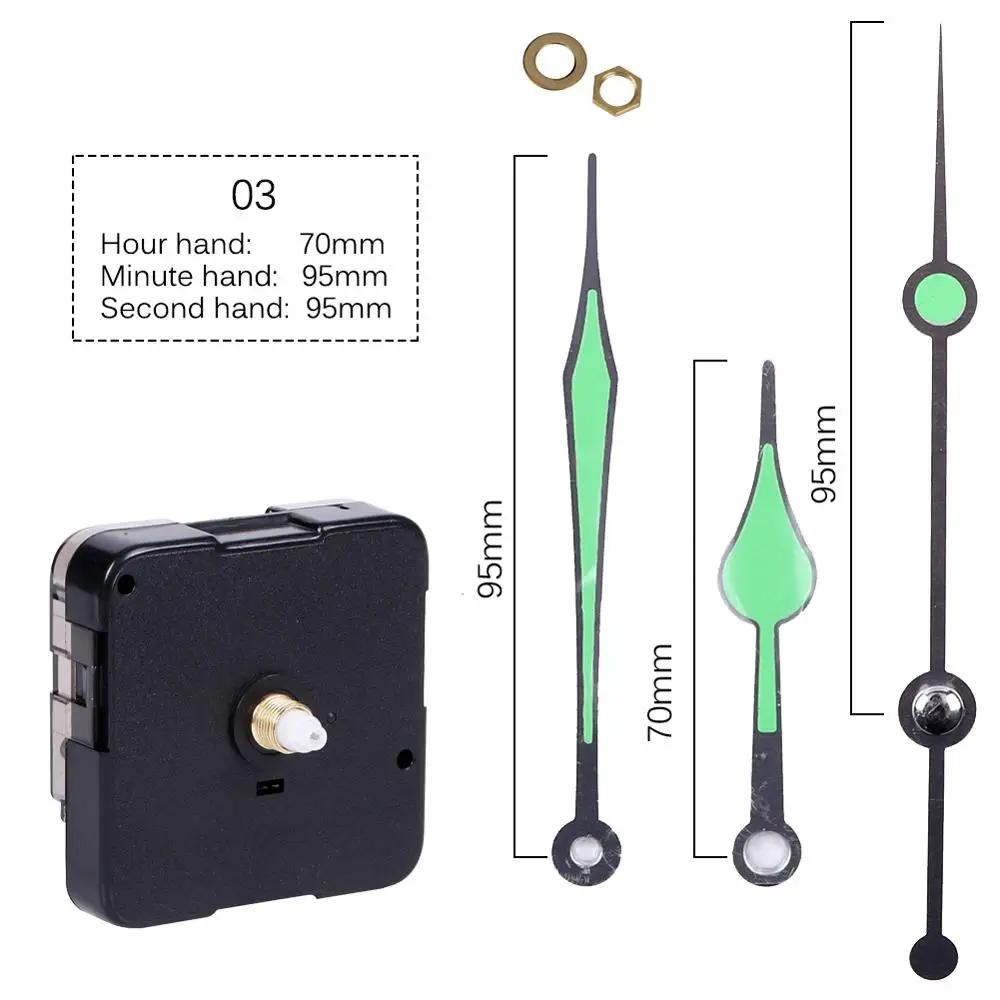 Кварцевый часовой механизм с механизмом стрелок, для ремонта часов, замена, длина вала 12 мм (9/20 дюйма) Длина резьбы 5 мм(1/5 дюйма)