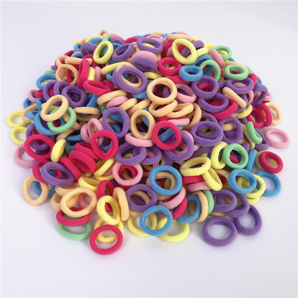 50/100Pcs Hair Bands for Children Colorful Nylon Scrunchie Hair Ties Rubber Band Kids Elastic Hair Leagues Girl Accessories