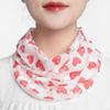 Floral Silk Scarf Ice Silk Neck Guard Scarf Summer Veil  Women
