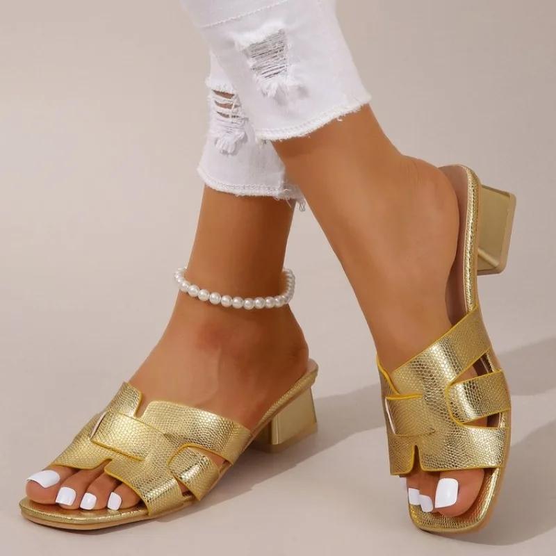 Женские босоножки на толстом каблуке, туфли-лодочки Fashion Square с открытым носком, элегантные свадебные белые босоножки