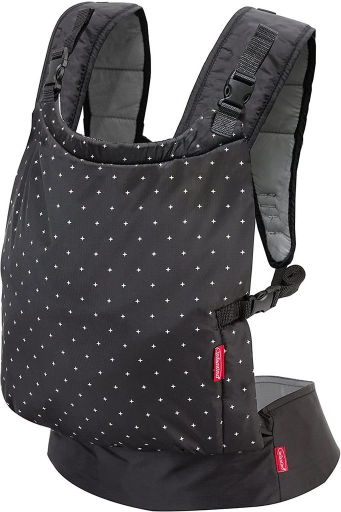 Infantino Baby Carrier Japanese Baby Carrier Zip Travel Black ages 6 months and up Baby Carrier Outings Travel Compact Storage Baby Storage Easy