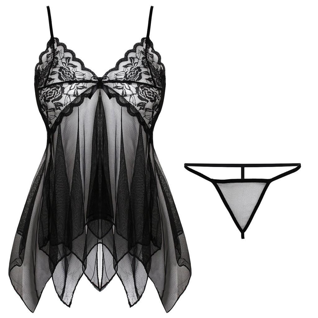 Европейское и американское сексуальное прозрачное кружевное сетчатое эротическое белье и пижамы для женщин