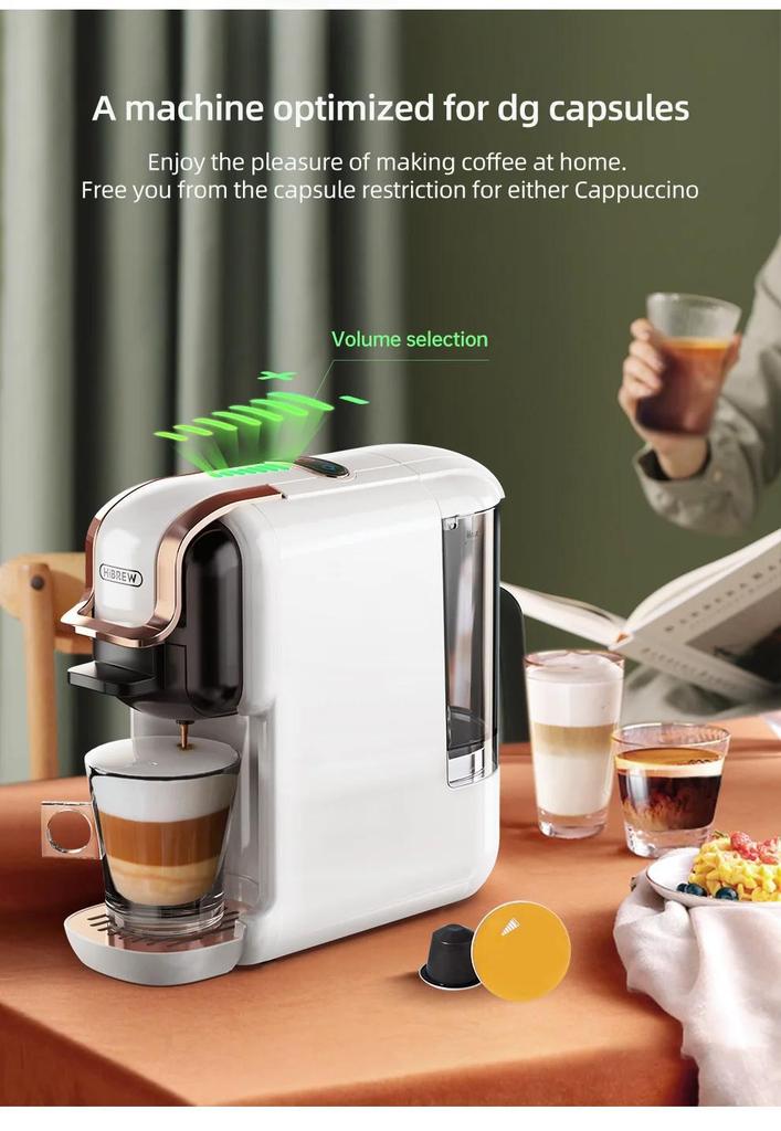 Мультикапсульная кофемашина, Горячая/Холодная Dolce Gusto Капсулы Nespresso Капсулы ESE Молотый кофе Кафетерий 20 Бар 5 в 1,H2B