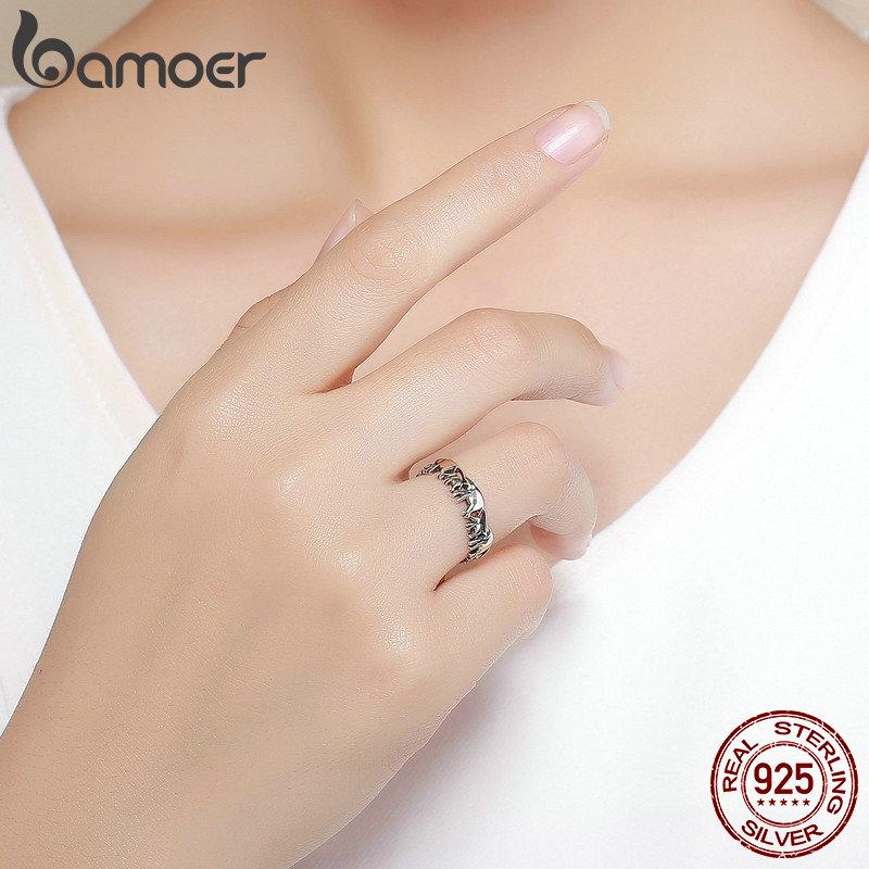 BAMOER Кольцо из стерлингового серебра 925 "Слоны"
