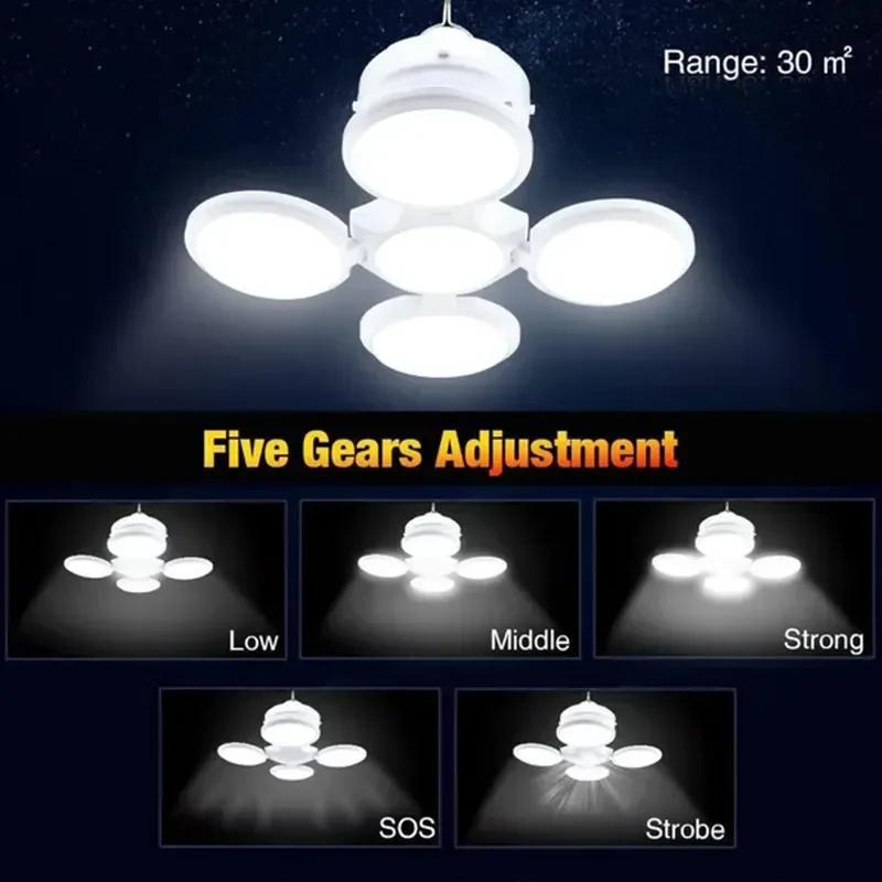 Portable Outdoor Solar Folding Light USB Rechargeable Bulb Search Lights Camping Torch Emergency Lamp for Power Outages