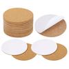 PATIKIL 100x2mm Self-Adhesive Cork Coasters, 25-Piece Set, Round Cork Cushions, Cork Backing Sheets, Reusable Cork Tiles, Cork Boards for Drinks, DIY